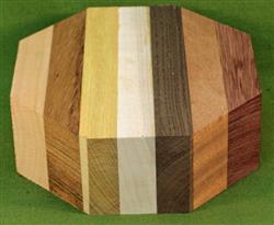 Bowl #408 - Assorted Exotic Hardwood Striped Segmented Bowl Blank ~ 6" x 2" ~ $24.99
